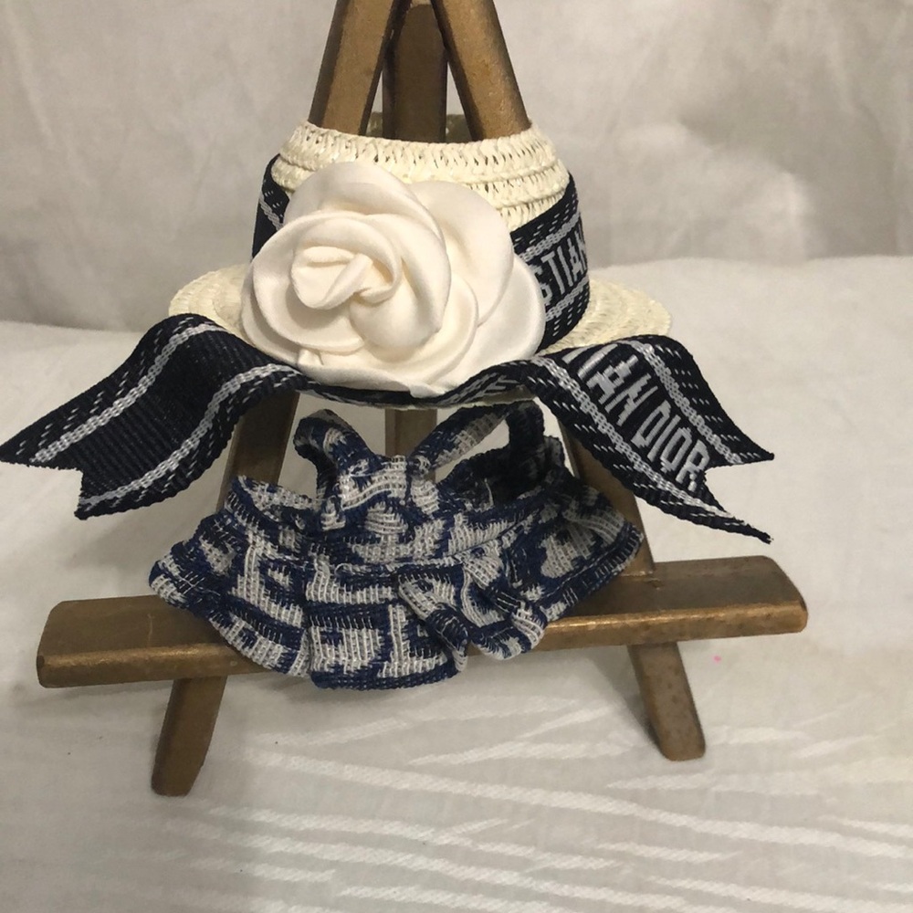 La Bubu Stylish Straw Mini Hat & Dress